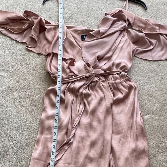 Bardot Cold Shoulder High Low Slip Dress Sz 8 - Picture 7 of 11